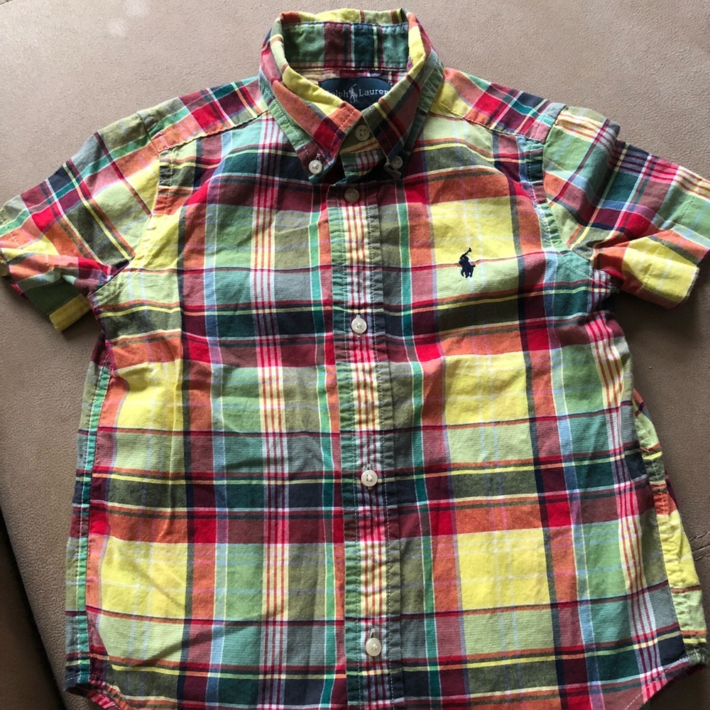 RL Toddler Boys SS Button Up